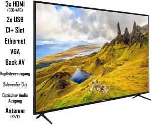 Телевізор 50 дюймів Telefunken XU50K521 ( 4K Smart TV HDR WiFi )