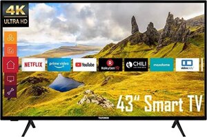 Телевізор 43 дюйма Telefunken XU43K521 ( 4K Smart TV HDR WiFi )