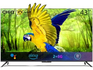 Телевізор 43 дюйми CHIQ U43G7PF (4K Android TV Wi-Fi Bluetooth — W23-CM3468)