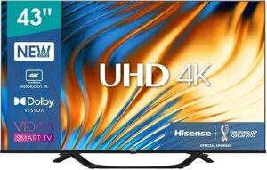 Телевізор 43 дюйма Hisense 43A66H (Bluetooth 4K Smart TV T2/S2)