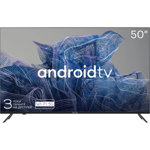 Телевізор 50 дюймів KIVI 50U740NB (4K Android TV Bluetooth WI-Fi)