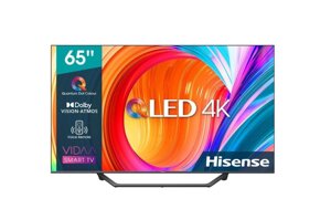 Телевізор 65 дюймів Hisense 65A7HQ (QLED 4К Smart TV T2/S2 Bluetooth)