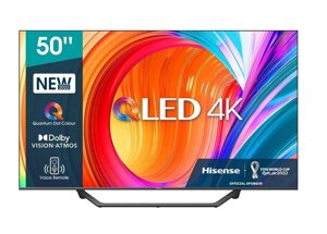 Телевізор 50 дюймів Hisense 50A7HQ (QLED 4К Smart TV T2/S2 Bluetooth — W24-AQ3508)