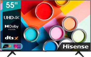 Телевізор 55 дюймів Hisense 55A6FG (Bluetooth 4K Smart TV HDR)