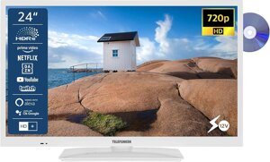 Телевізор 24 дюйми Telefunken XH24SN550MVD-W (Smart TV HD Wi-Fi DVD Player)