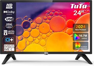 Телевізор 24 дюйми TuTu TUB24F1DN (T2/C/S2 Hotel Mode Dolby Digital)