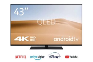 Телевізор 43 дюйми Nokia QN43GV315I (4K Android TV QLED Bluetooth 24W — W24-GM7957)