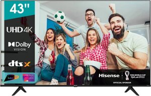 Телевізор 43 Дюйми Hisense 43A6GQ ( Bluetooth 4K Smart TV HDR )