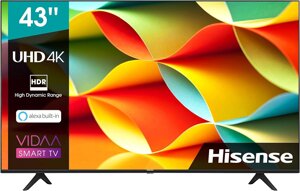 Телевізор 43 дюйми Hisense 43AE7000F (4K Smart TV Bluetooth Wi-Fi — W23-JU4823)