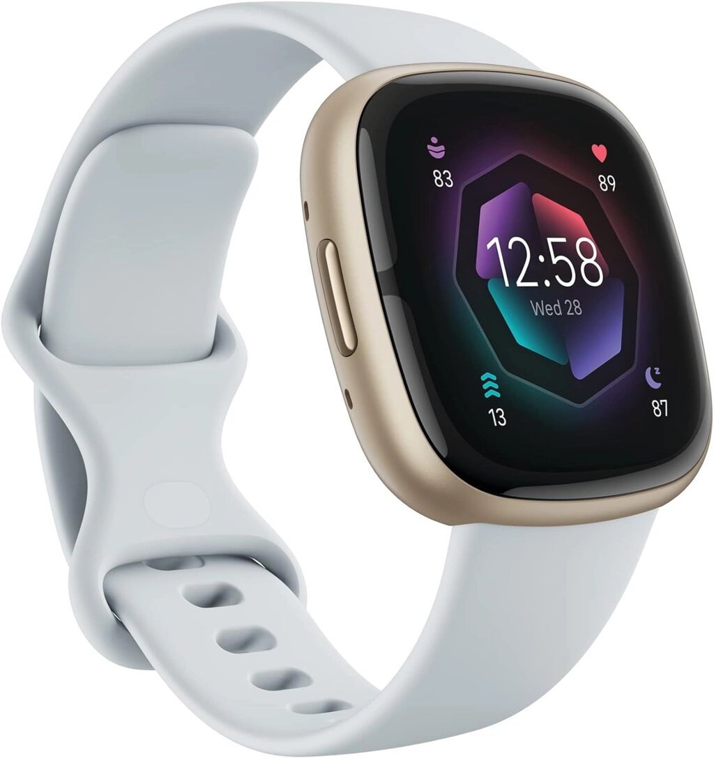 Смарт-годинник Fitbit Sense 2 Blue Mist/Soft Gold (FB521GLBM) від компанії 4-K - фото 1