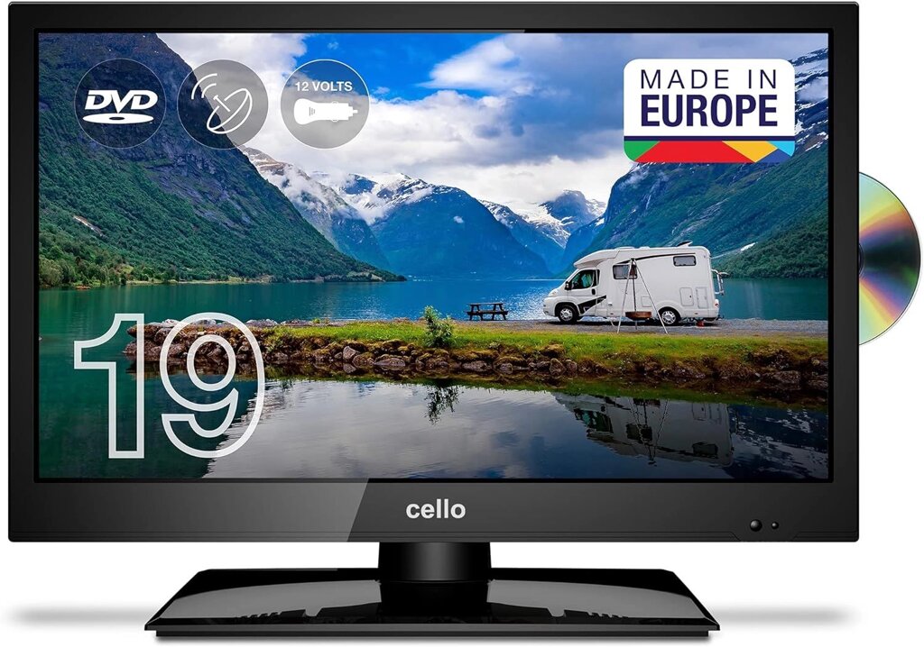 Телевізор 19 дюймів Cello C1920FMTRDE Traveller (12 Volt Portable TV DVD Player T2/S2 — W22-ES6045) від компанії 4-K - фото 1