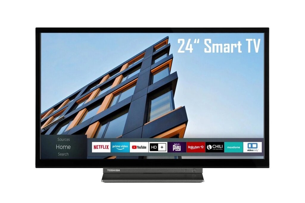 Телевізор 24 дюйми Toshiba 24WL3C63DAX (Smart TV Bluetooth 60 Гц HD HDR) від компанії 4-K - фото 1