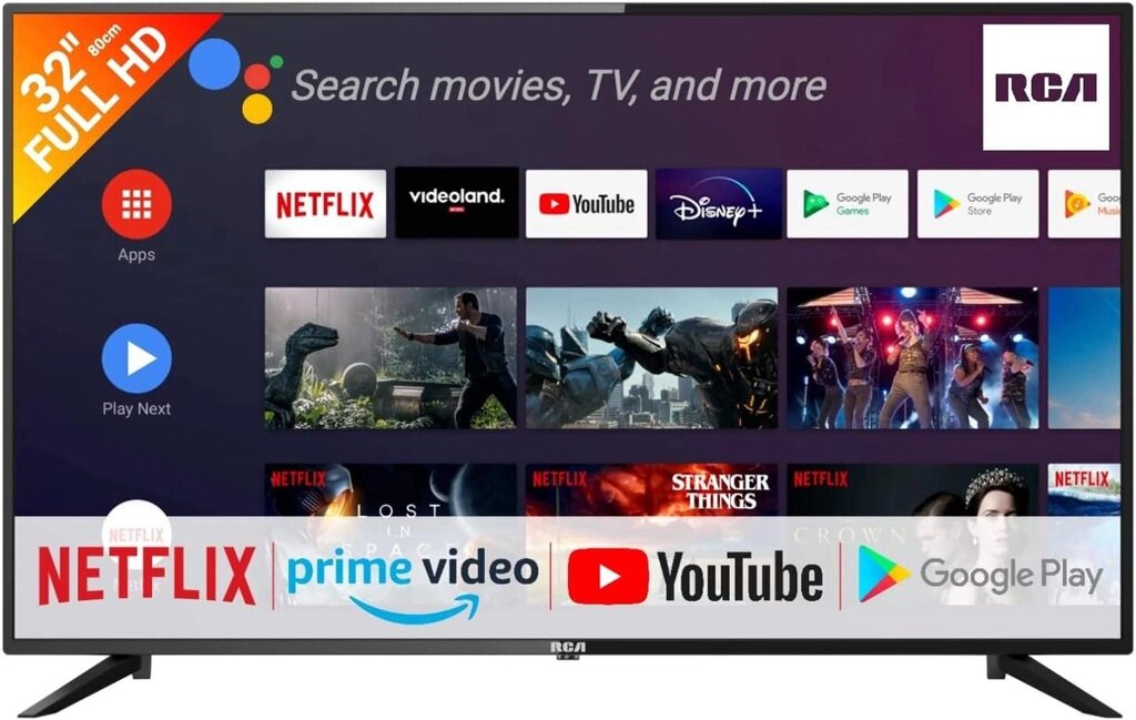 Телевізор 32 дюйми RCA RS32F3 ( Full HD Smart TV HDR Android ) від компанії 4-K - фото 1