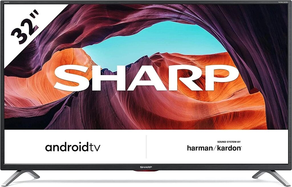 Телевізор 32 дюйми Sharp 32BI6EA (Android TV Wi-Fi Bluetooth T2/S2 — W23-JT4419) від компанії 4-K - фото 1