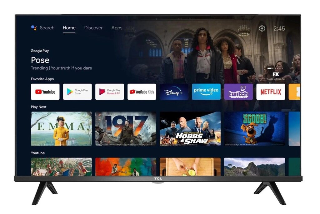 Телевізор 32 дюйми TCL 32S6200 (Android TV 60Гц Bluetooth T2/S2) від компанії 4-K - фото 1