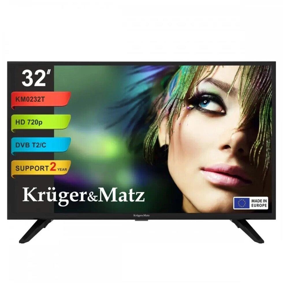 Телевізор 32 дюймів Krüger&Matz KM0232T (60 Гц HD DVB-С T2 220 кд м2) від компанії 4-K - фото 1