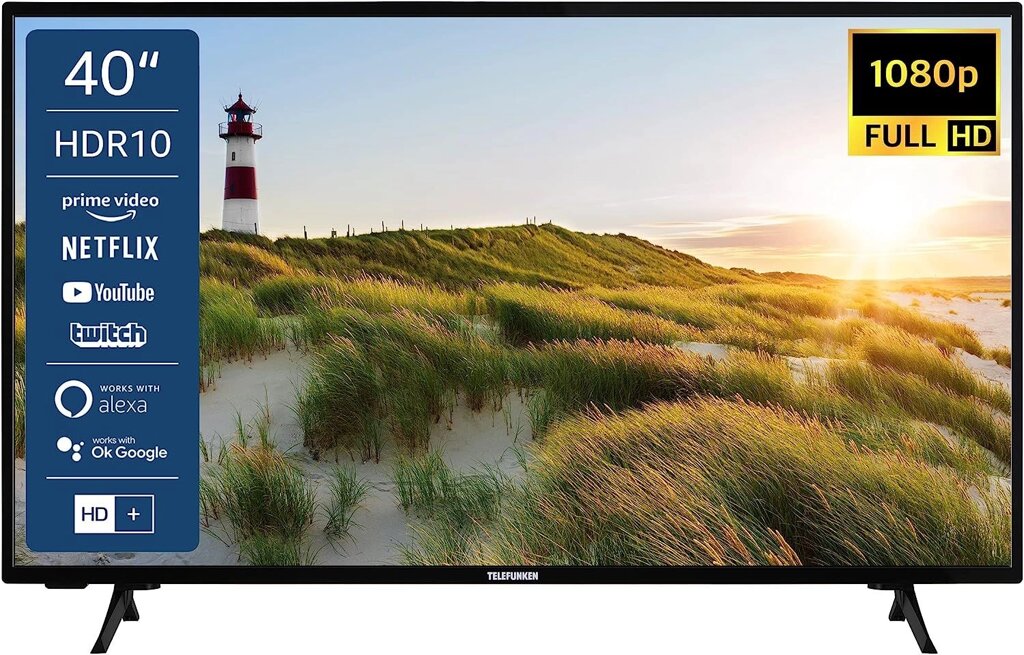 Телевізор 40 дюймів Telefunken XF40K550 ( Full HD Smart TV HDR WiFi ) від компанії 4-K - фото 1