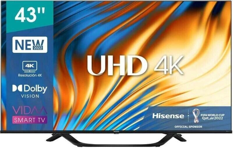 Телевізор 43 дюйма Hisense 43A66H (Bluetooth 4K Smart TV T2/S2) від компанії 4-K - фото 1