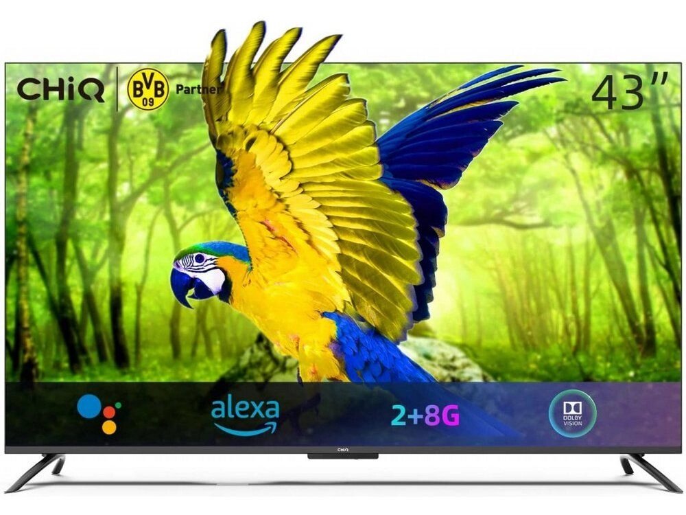 Телевізор 43 дюйми CHIQ U43G7PF (4K Android TV Wi-Fi Bluetooth — W23-CM3468) від компанії 4-K - фото 1