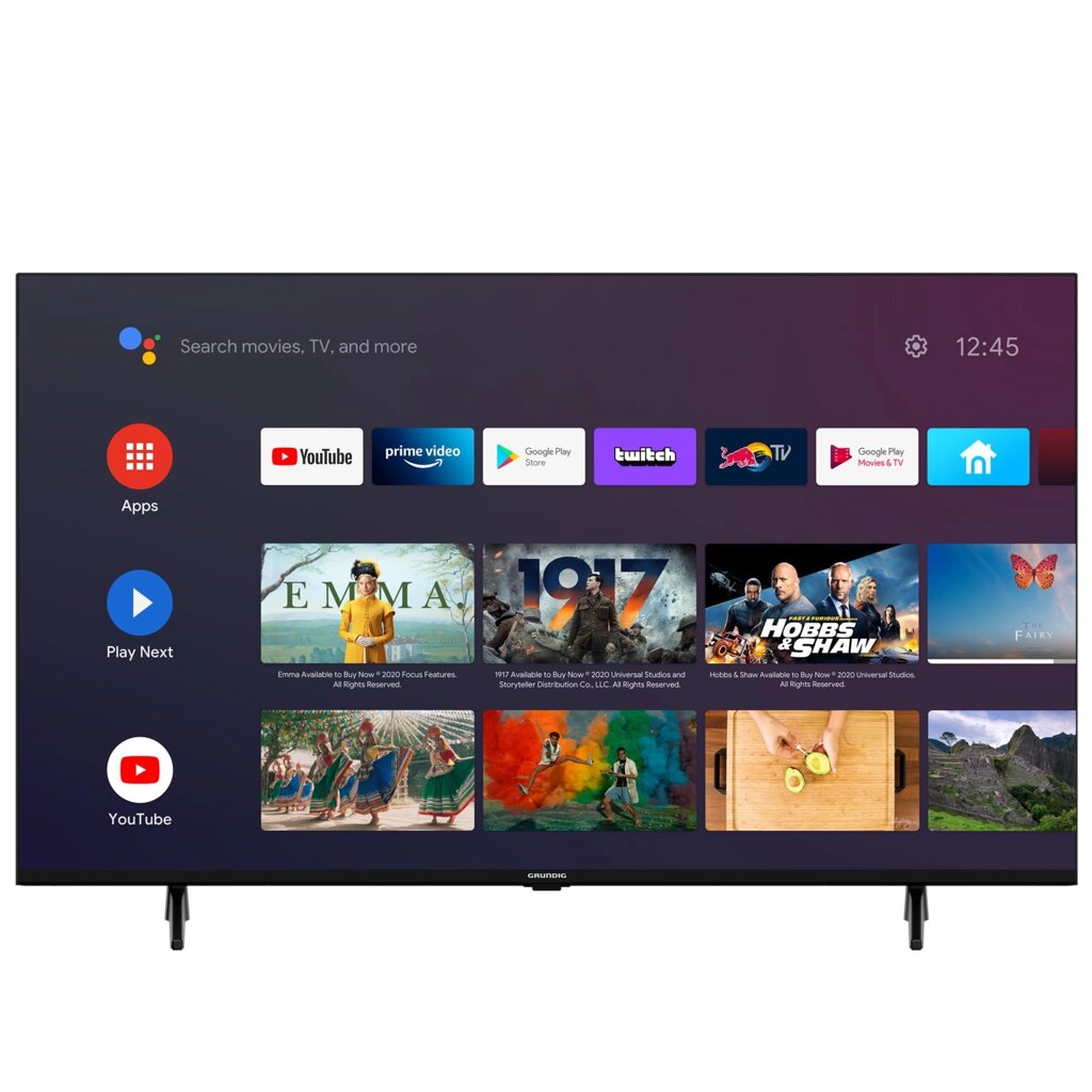 Телевізор 43 дюйми Grundig 43 VOE 73 (4К Android TV T2/S2 32Вт — W24-BS1679) від компанії 4-K - фото 1