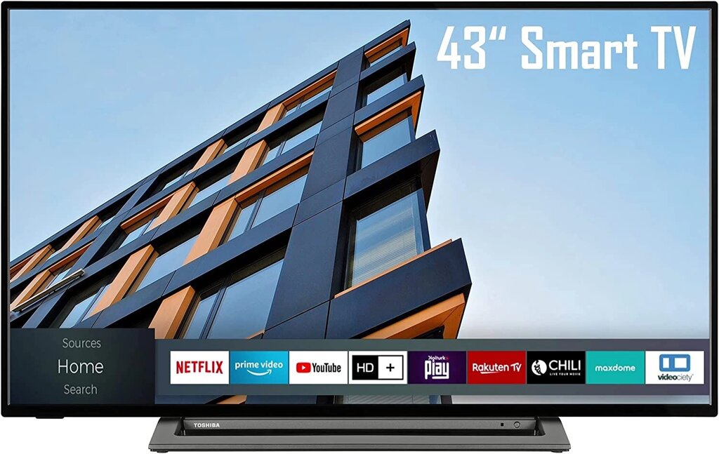 Телевізор 43 дюйми Toshiba 43LL3C63DAY (FHD Smart TV Bluetooth HDR) від компанії 4-K - фото 1