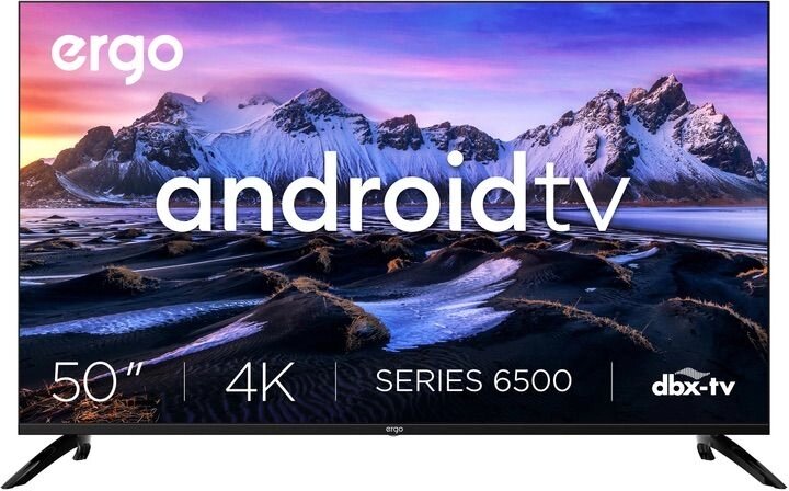 Телевізор 50 дюймів ERGO 50GUS6500 (4K Smart TV WI-FI Bluetooth) від компанії 4-K - фото 1