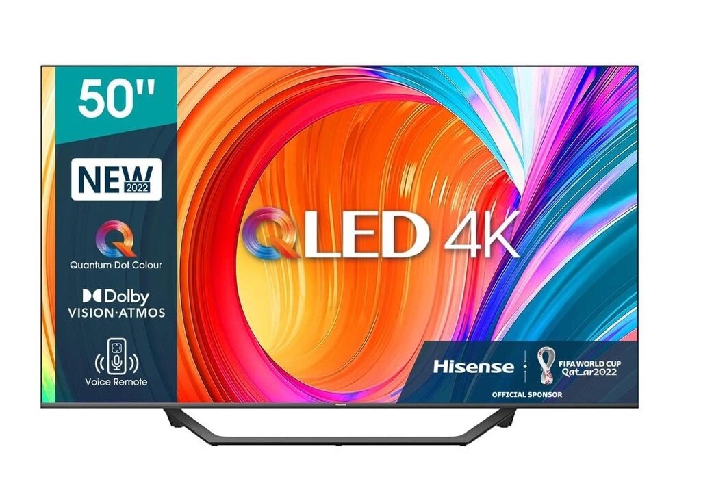 Телевізор 50 дюймів Hisense 50A7HQ (QLED 4К Smart TV T2/S2 Bluetooth — W24-AQ3508) від компанії 4-K - фото 1