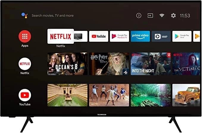 Телевізор 50 дюймів Techwood U50T60F (4K Android Bluetooth HDR) від компанії 4-K - фото 1