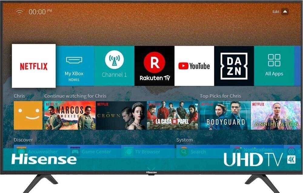 Телевізор 55 дюймів Hisense H55BE7000 (Smart TV Ultra HD 4К PPI 1500 Wi-Fi Dolby Digital DVB-C T S T2 S2) від компанії 4-K - фото 1