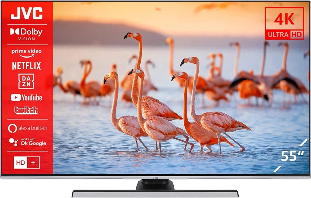 Телевізор 55 дюймів JVC LT-55VU8155 (Smart TV 4K Ultra HD HDR10 60 Гц) від компанії 4-K - фото 1