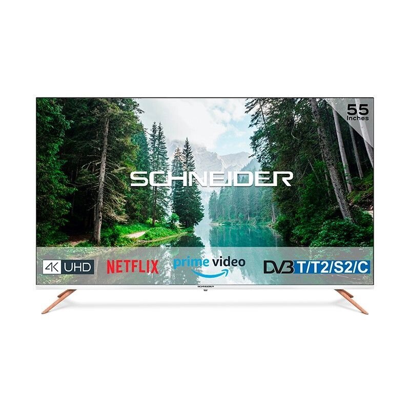 Телевізор 55 дюймів Schneider SC55S1FJORD (4K Smart TV Wi-Fi T2/S2) від компанії 4-K - фото 1