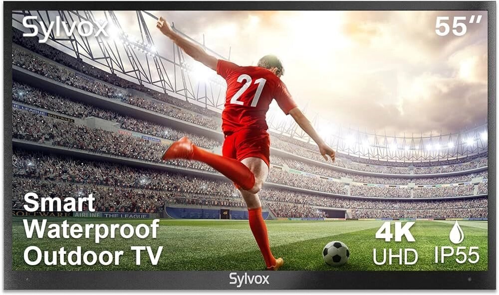 Телевізор 55 дюймів SYLVOX OT55A1CAGC (4K Smart TV Bluetooth Outdoor TV) від компанії 4-K - фото 1