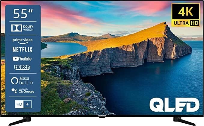 Телевізор 55 дюймів Telefunken QU55K800 (QLED Smart TV UltraHD) від компанії 4-K - фото 1