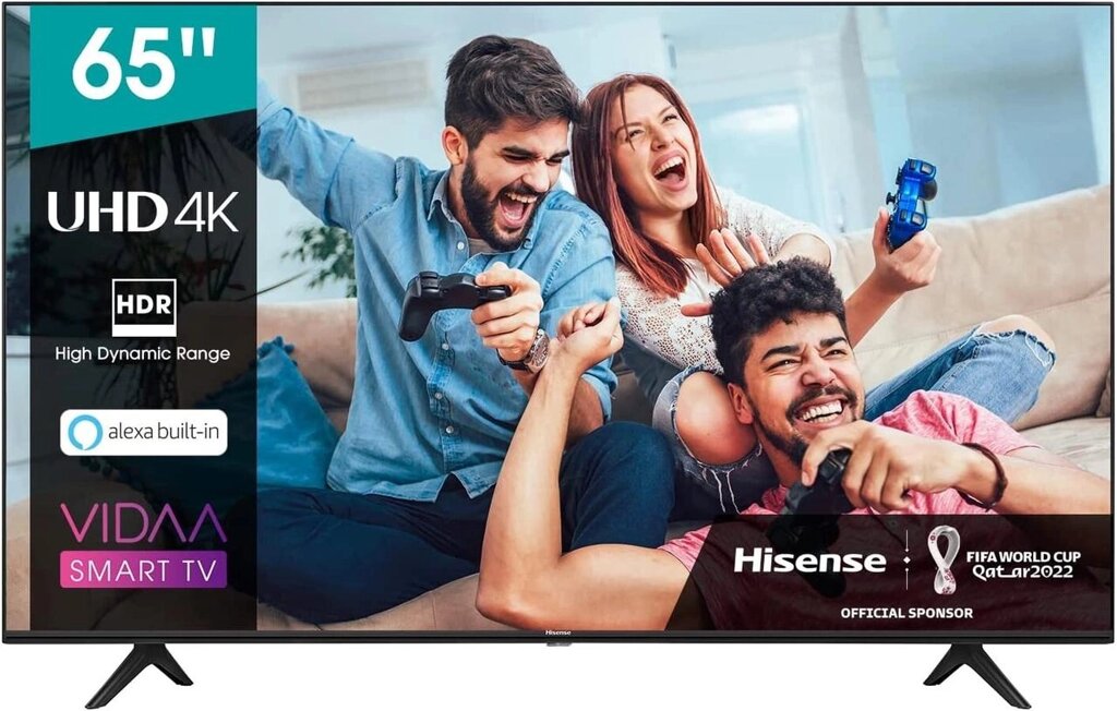 Телевізор 65 дюймів Hisense 65AE7010F ( 4K Smart TV Bluetooth Wi-Fi DVB-T2 S2 ) від компанії 4-K - фото 1