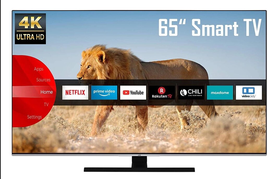 Телевізор 65 дюймів JVC LT-65VU8055 (Smart TV 4К Bluetooth HDR) від компанії 4-K - фото 1