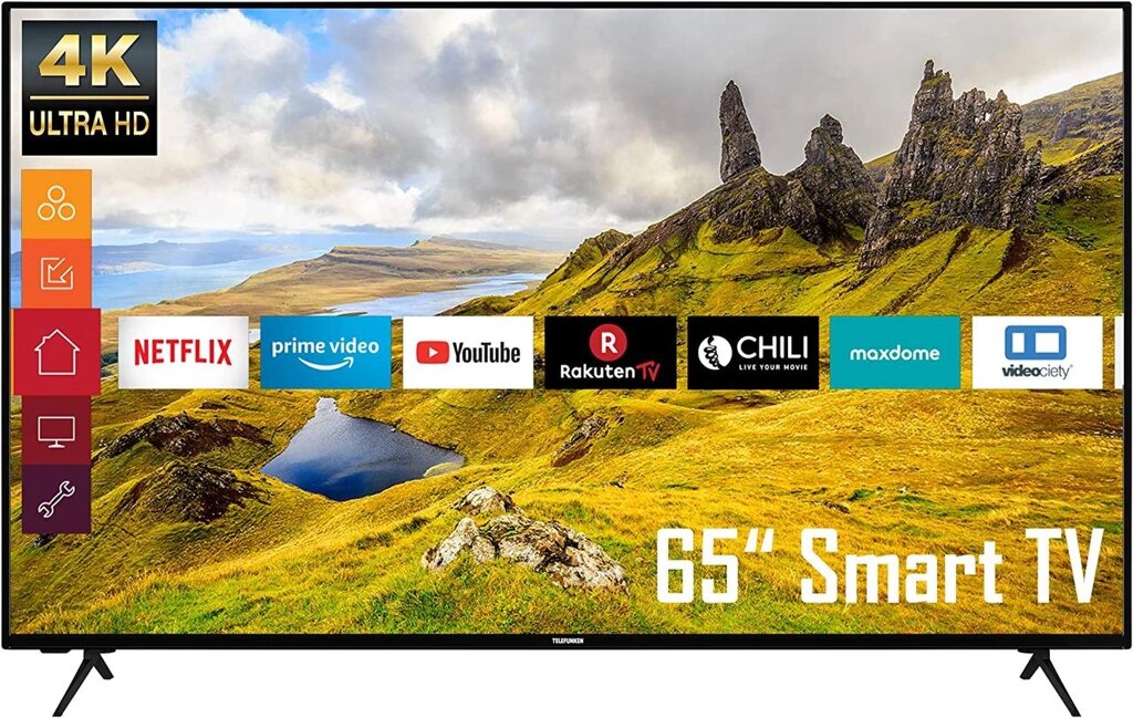 Телевізор 65 дюймів Telefunken XU65K529 ( 4K Smart TV HDR Bluetooth) від компанії 4-K - фото 1