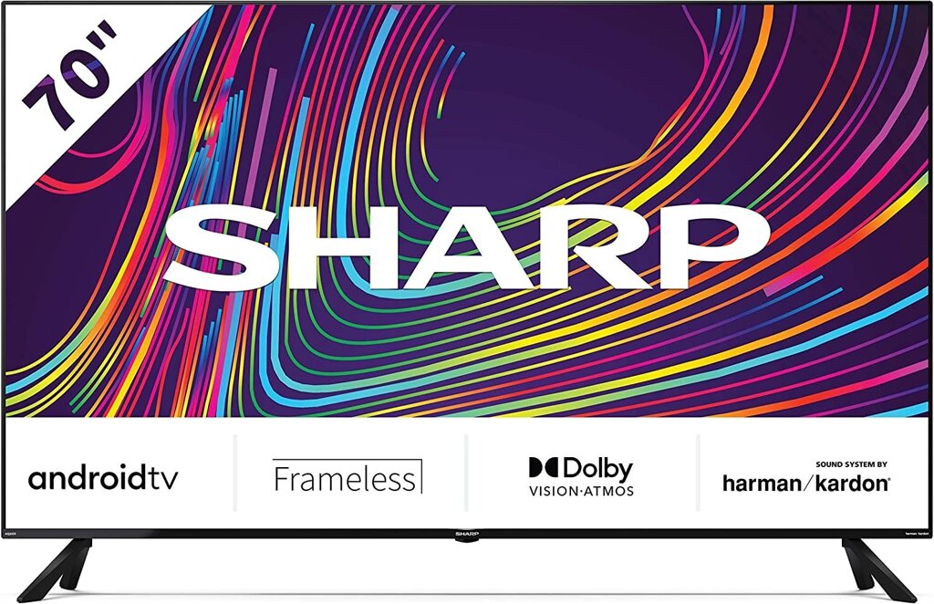 Телевизор 70 дюймов SHARP 70DN6E ( 60 Гц VA Android Bluetooth ) від компанії 4-K - фото 1