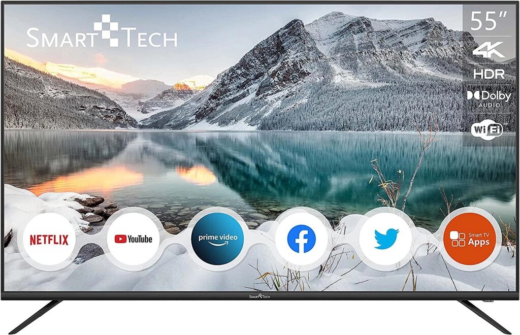 Телевізор SmartTech SMT55F30UV2M1B1 (100 Hz 4K Smart TV Dolby Digital) від компанії 4-K - фото 1