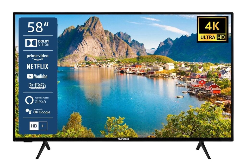 Телевізор Telefunken XU58K700 (4K Smart TV HDR WiFi) від компанії 4-K - фото 1