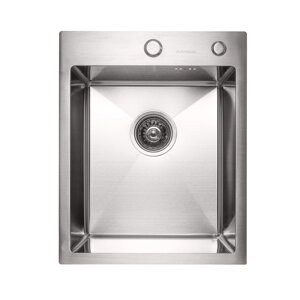 Мийка кухонна Platinum Handmade 400x500х220 (сталь, корзина + дозатор)