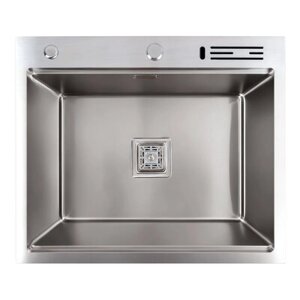Мийка кухонна Platinum Handmade 600x500x230 (сталь, кошик + дозатор)