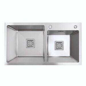 Мийка кухонна Platinum Handmade HDB 750x410x230 (сталь, корзина + дозатор)
