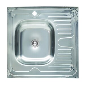 Мийка кухонна сталева Platinum 600х600х120 L (0,4, ПОЛІРУВАННЯ)