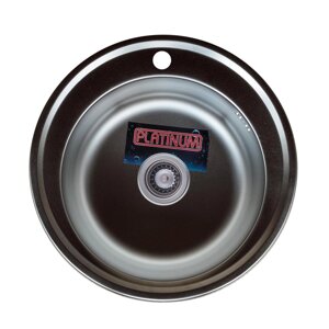 Мийка кухонна сталева Platinum D510х180 (0,8, ДЕКОР)