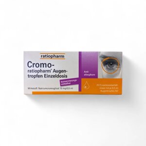 Краплі від алергічного кон'юнктивіту Cromo Ratiopharm Augentropfen