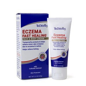 Крем Triderma Eczema для швидкого загоєння шкіри обличчя та тіла.