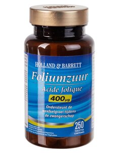 Харчова добавка для жінок Фолієва кислота Holland amp; Barrett Foliumzuur 250 капсул