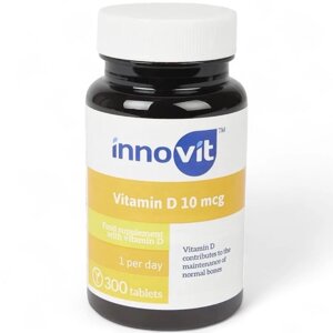 Харчова добавка Innovit Vitamin D для загального тонусу організму 300 шт