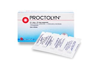 Свічки Proctolyn 0,1 мг + 10 мг Проктолін