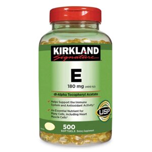 Вітамін E Кіркланд Kirkland для підтримки імунної системи 500 капсул США